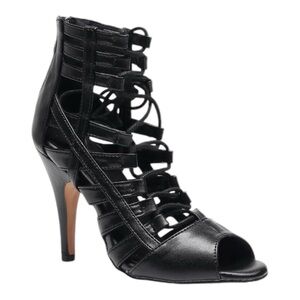 NWT BURJU Tiyah Open Toe Strappy Lace Up Heeled Sandals | Size 11